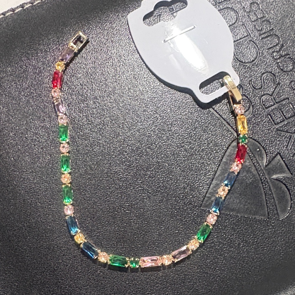Multicolor Cubic Zirconia Tennis Bracelet - Women